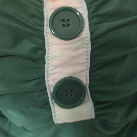 Modcloth Susan Green Button One Piece Swimsuit - Picture 4 of 5